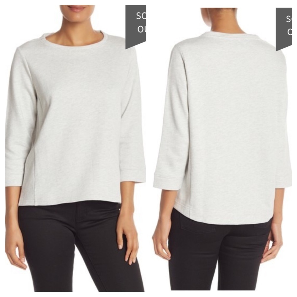 Eileen Fisher 3/4 Length Sleeve Solid Sweater